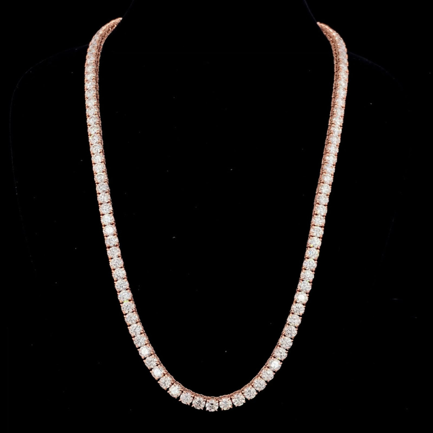 Mirano Jewels TCW 81.00CT Diamond Studded Necklace with Elegant 14K Gold