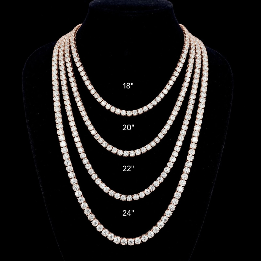 Mirano Jewels TCW 81.00CT Diamond Studded Necklace with Elegant 14K Gold