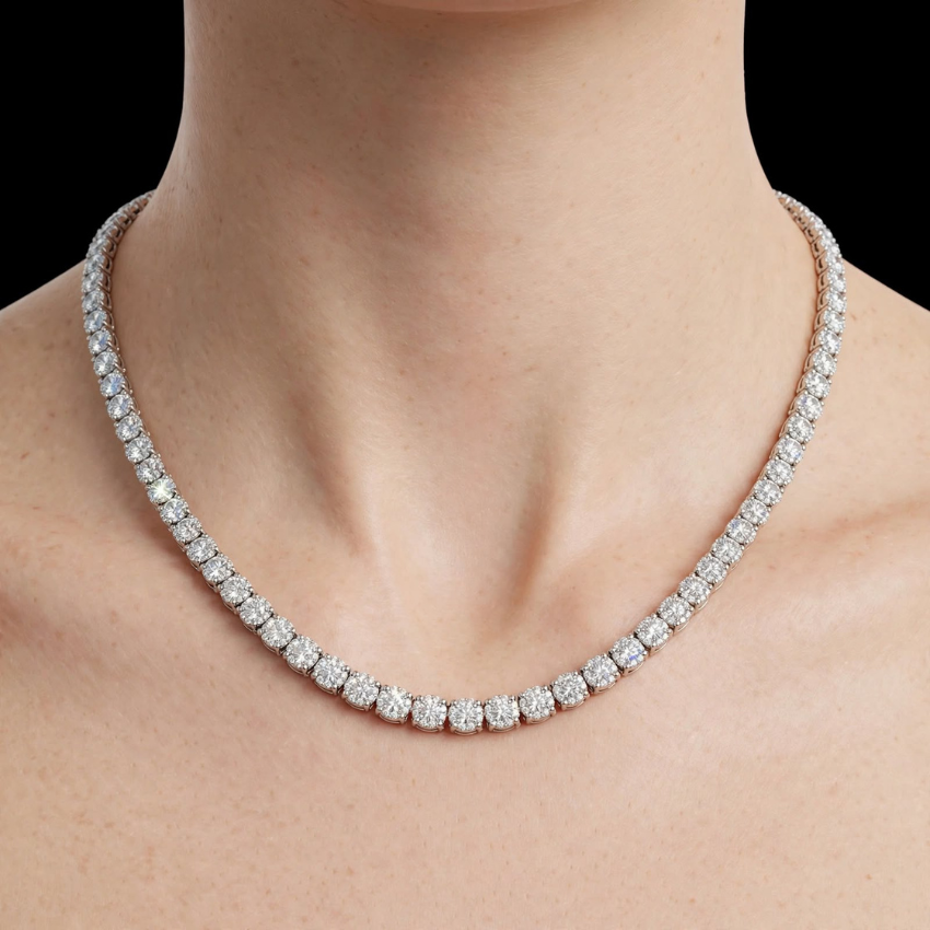 Mirano Jewels TCW 67.20CT Lab Grown Diamond Necklace with 14K Gold