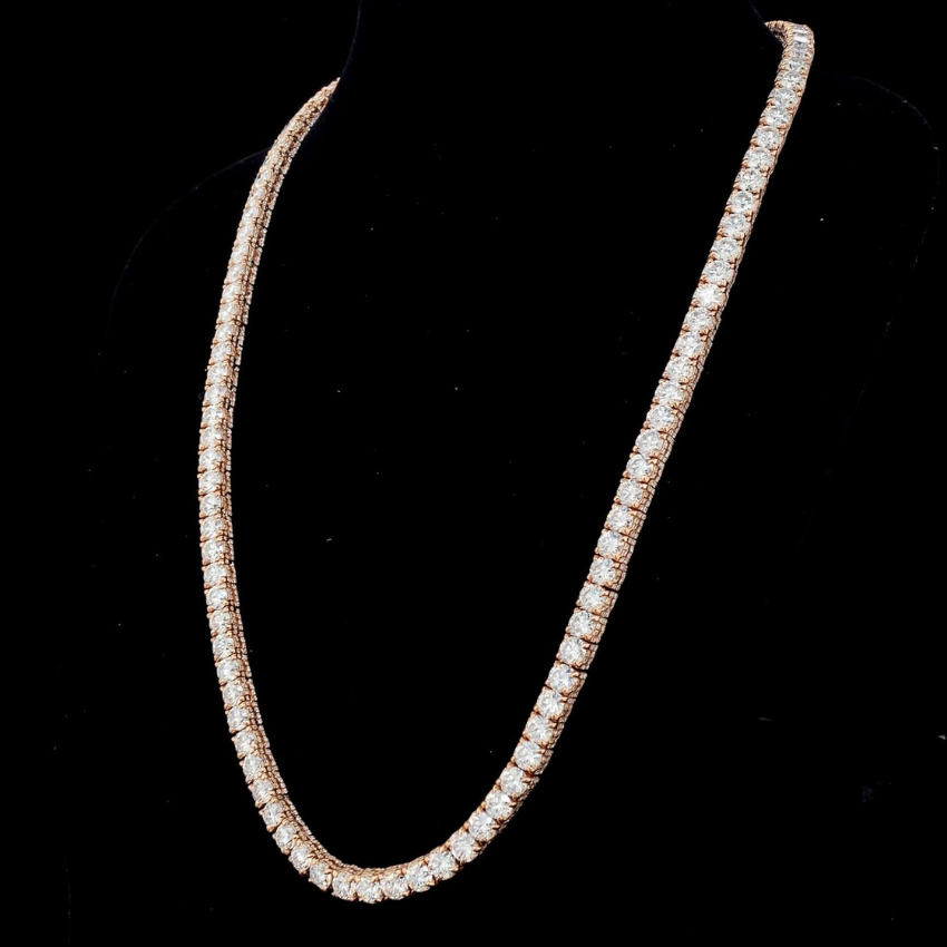 Mirano Jewels TCW 58.80CT Diamond Studded Necklace with Elegant 14K Gold