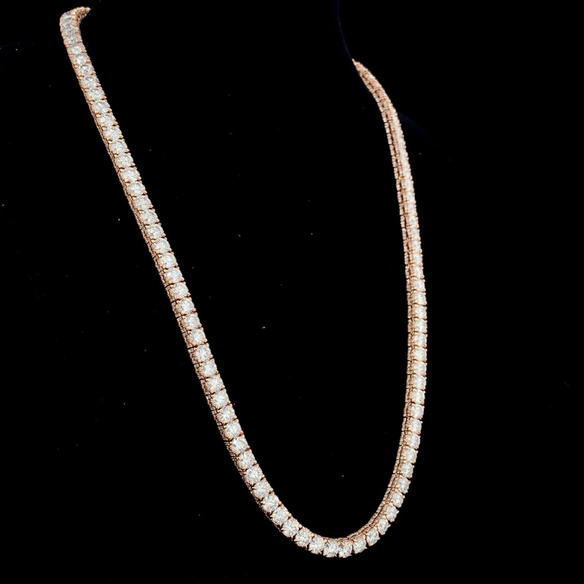 Mirano Jewels TCW 58.80CT Diamond Studded Necklace with Elegant 14K Gold