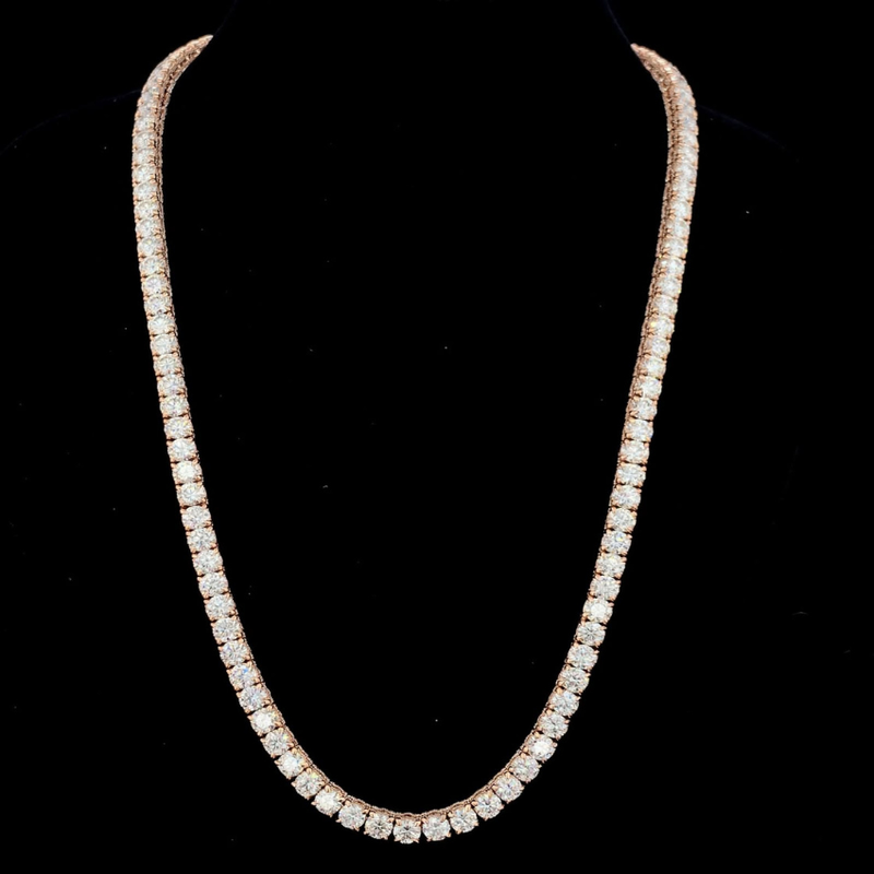 Mirano Jewels TCW 58.80CT Diamond Studded Necklace with Elegant 14K Gold