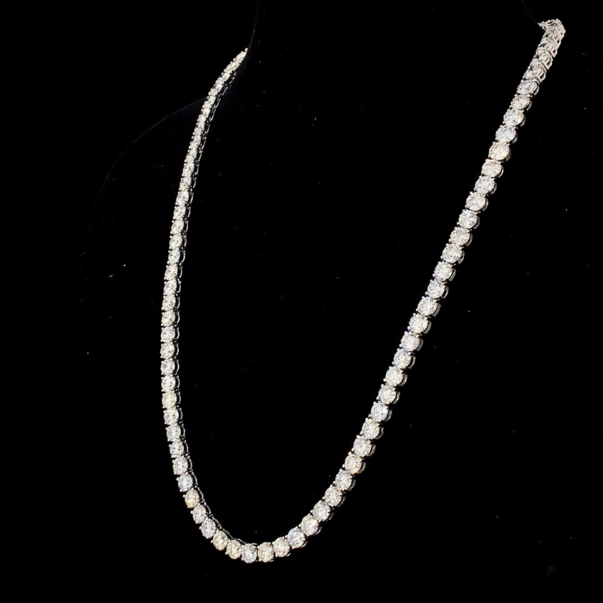 Mirano Jewels TCW 88.00CT Lab Created Diamond Necklace with Elegant 14K Gold