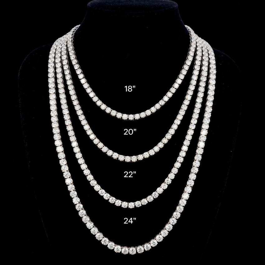 Mirano Jewels TCW 41.60CT Luxury Lab Diamond Necklace in 14K Gold