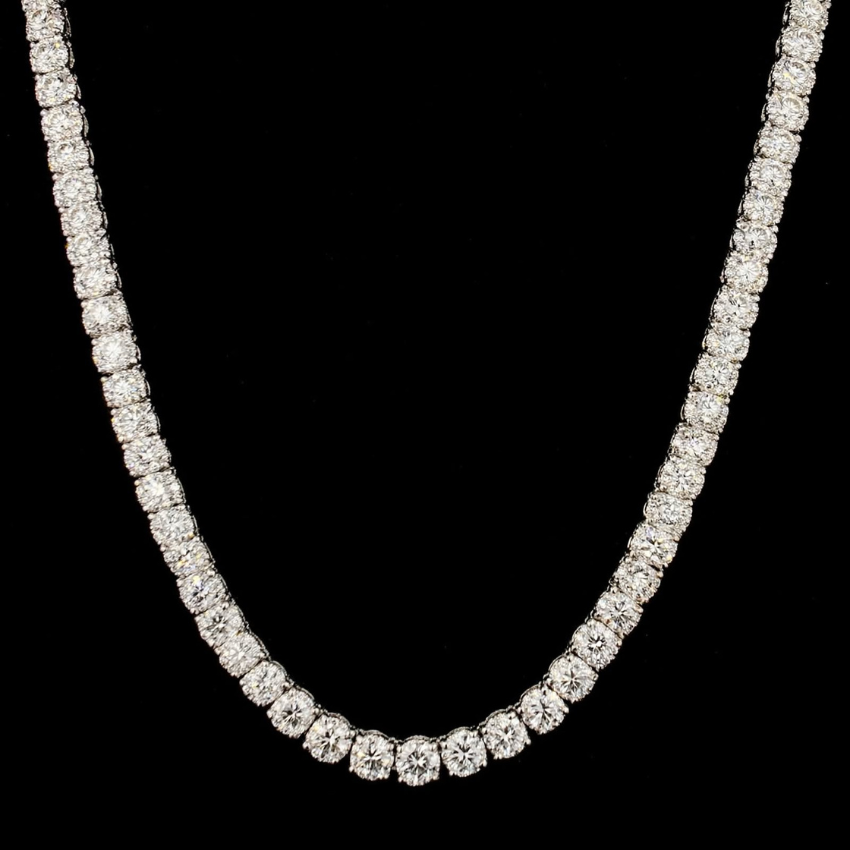 Mirano Jewels TCW 41.60CT Luxury Lab Diamond Necklace in 14K Gold