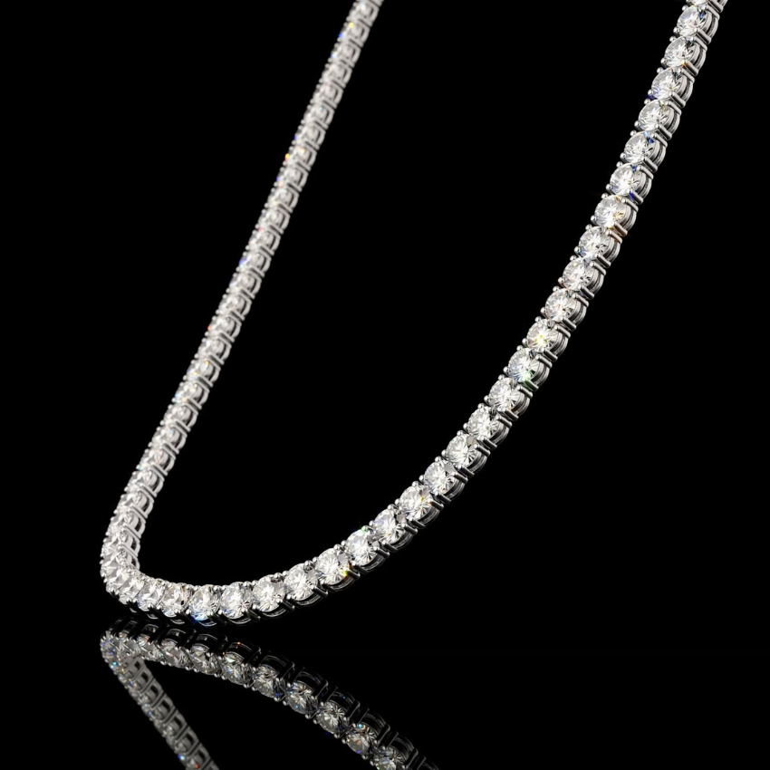 Mirano Jewels TCW 88.00CT Lab Created Diamond Necklace with Elegant 14K Gold