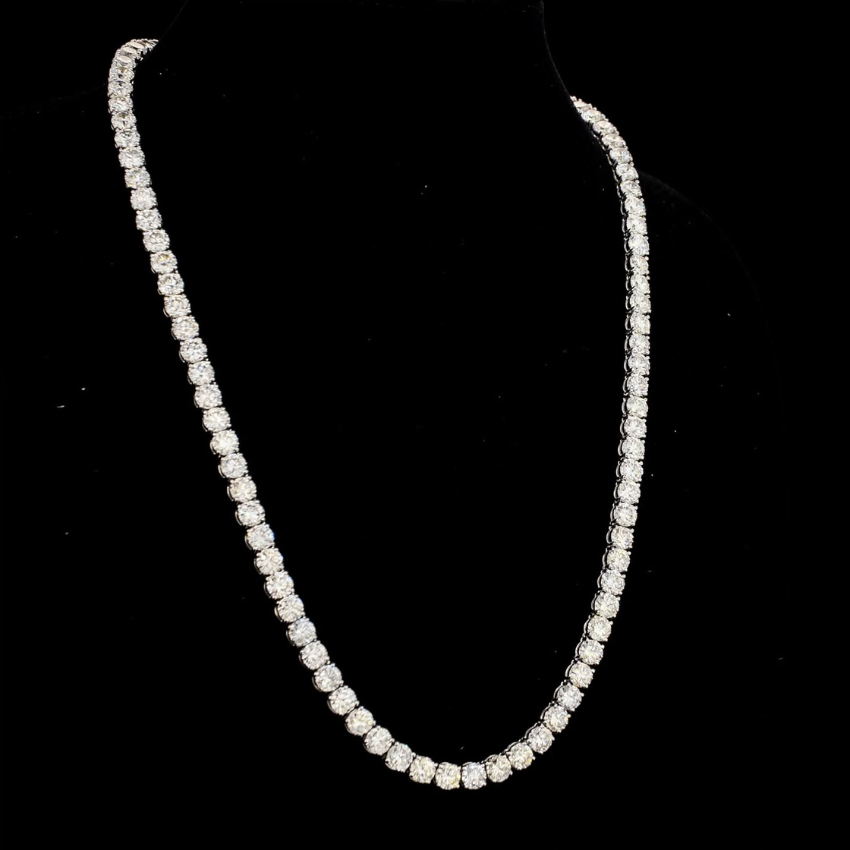 Mirano Jewels TCW 41.60CT Luxury Lab Diamond Necklace in 14K Gold