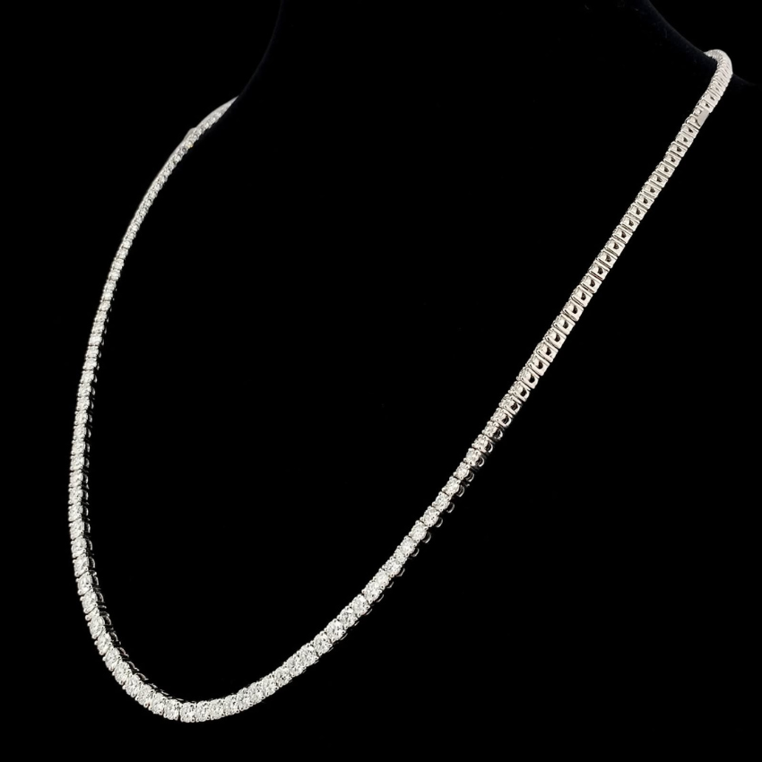 Mirano Jewels TCW 25.00CT Lab Diamond Studded Necklace with Elegant 14K Gold