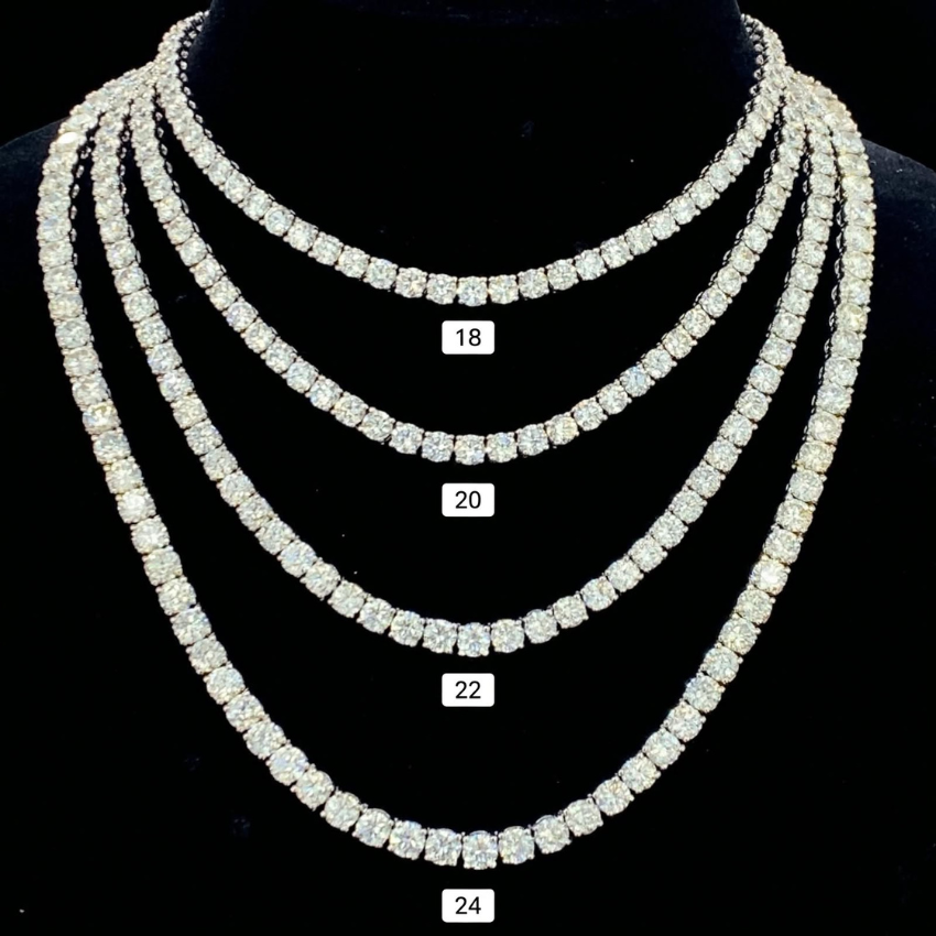 Mirano Jewels TCW 25.00CT Lab Grown Diamond Necklace In 18K Gold