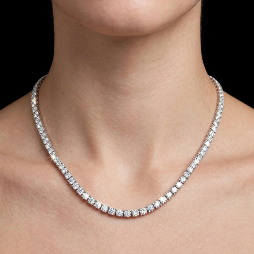 Mirano Jewels TCW 41.60CT Diamond Studded Necklace with Elegant 18K Gold