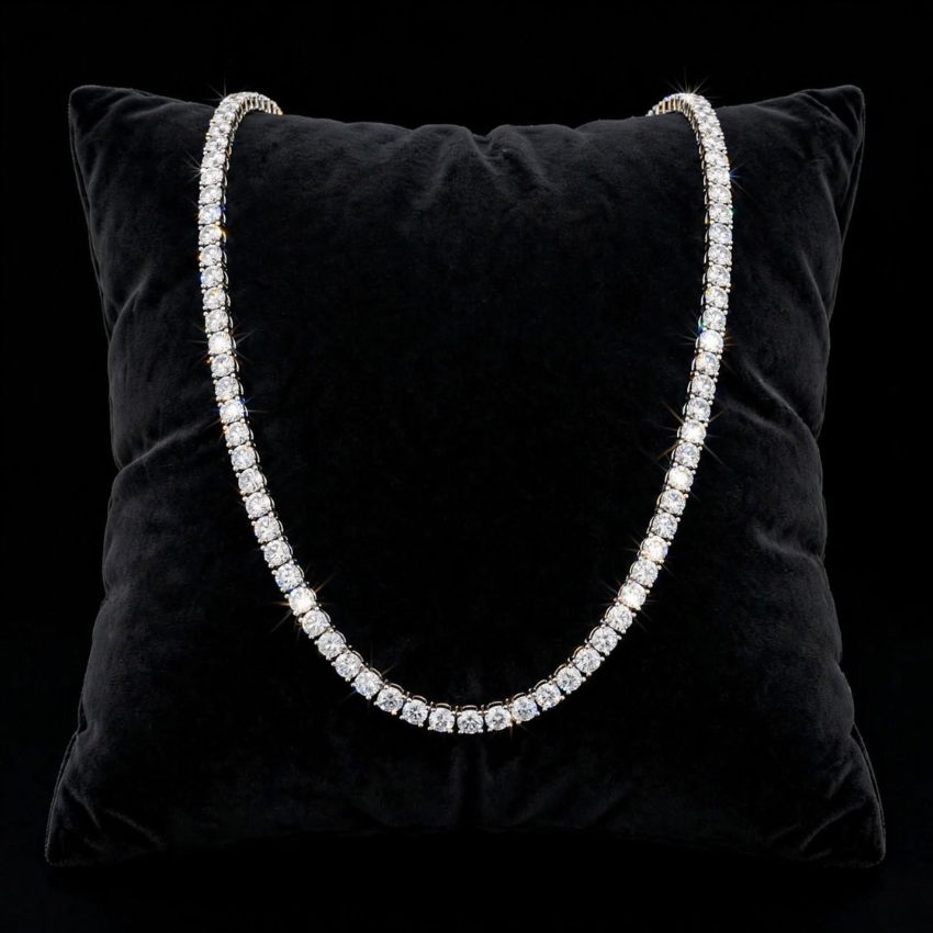 Mirano Jewels TCW 41.60CT Diamond Studded Necklace with Elegant 18K Gold