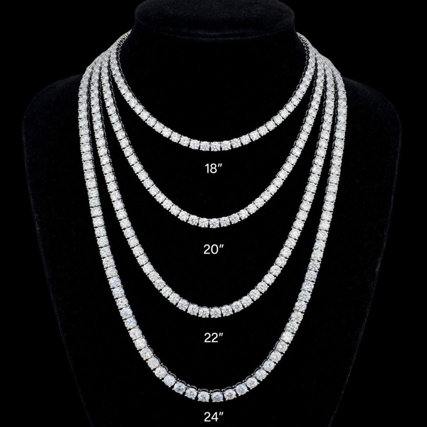 Mirano Jewels TCW 41.60CT Diamond Studded Necklace with Elegant 18K Gold