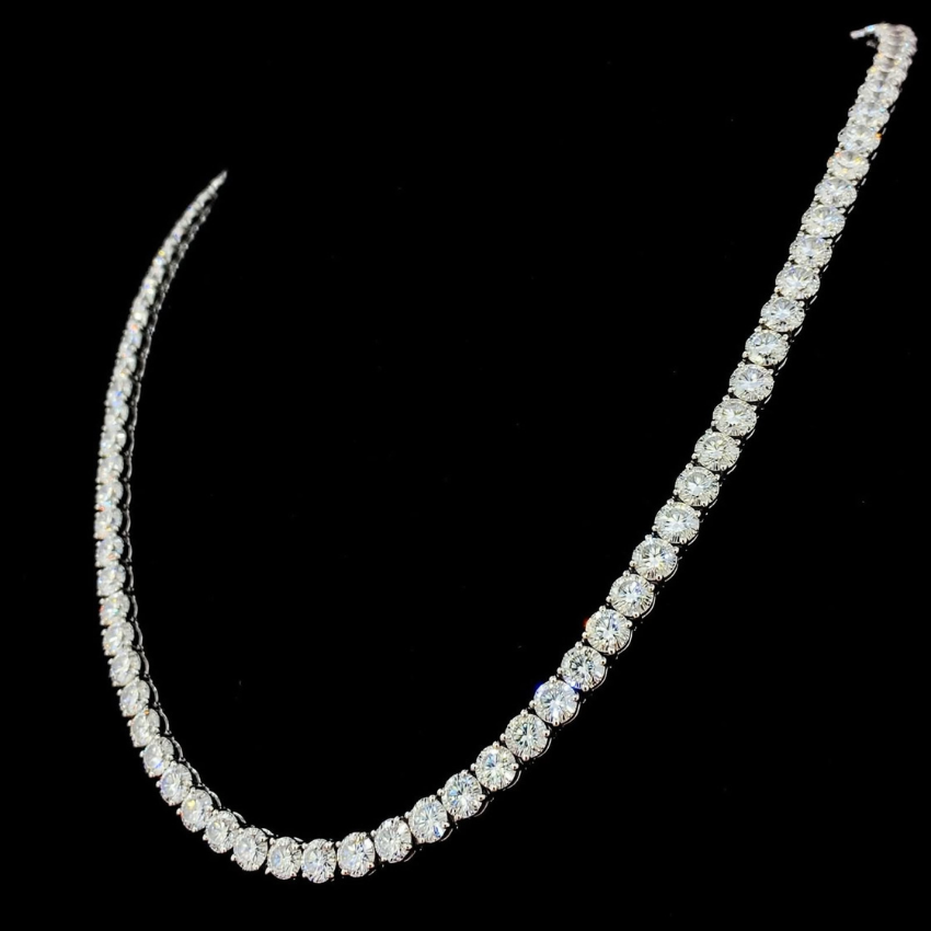 Mirano Jewels TCW 58.80CT Premium Lab Diamond Tennis Necklace with Brilliant Sparkle