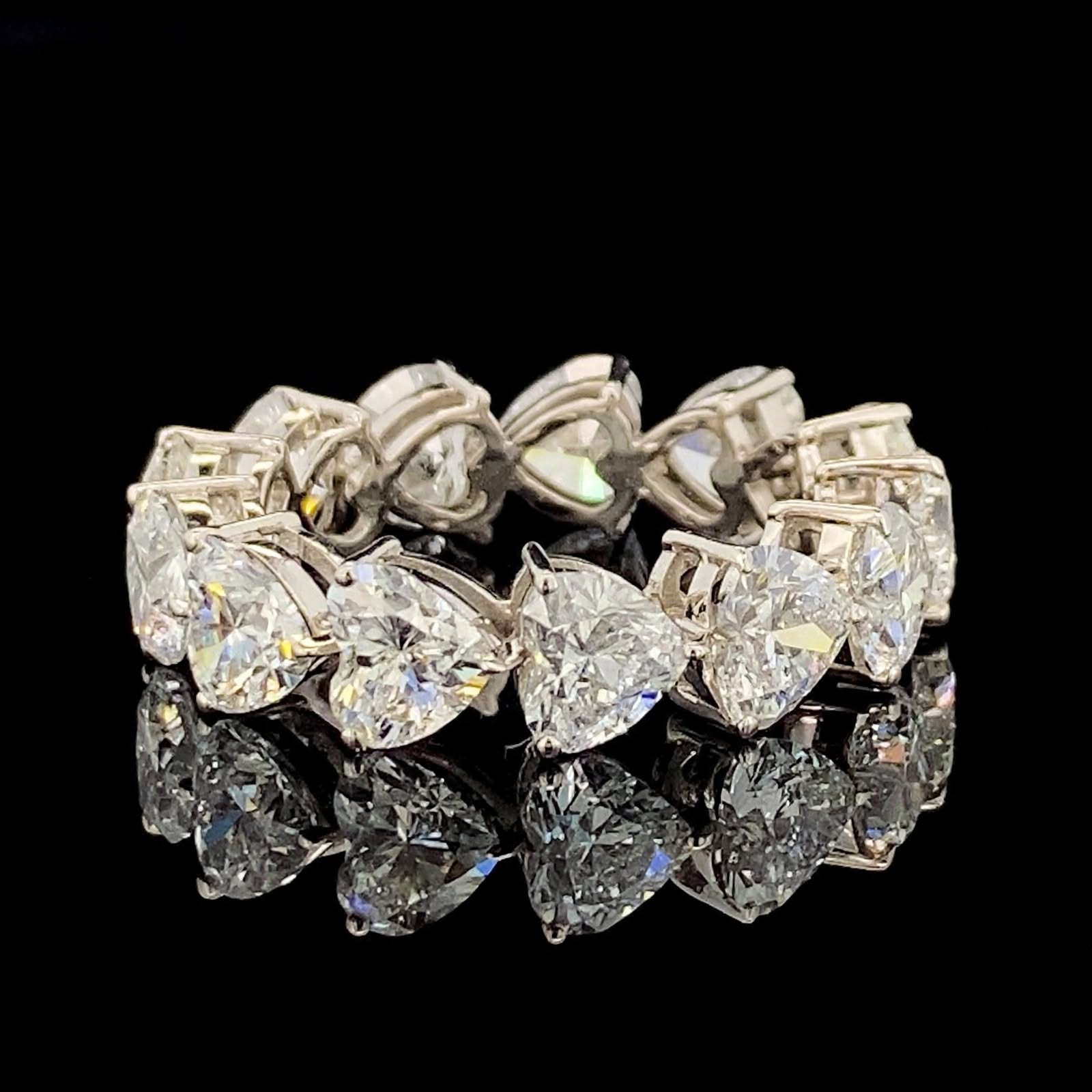 Mirano Jewels TCW 10.00 CT Heart Shape Lab Diamond Ring in 14K Gold