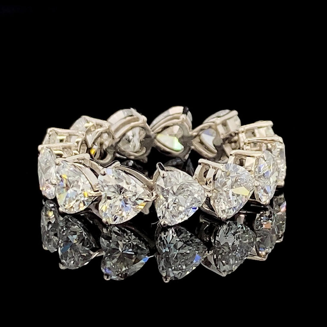 Mirano Jewels TCW 10.00 CT Heart Shape Lab Diamond Ring in 14K Gold
