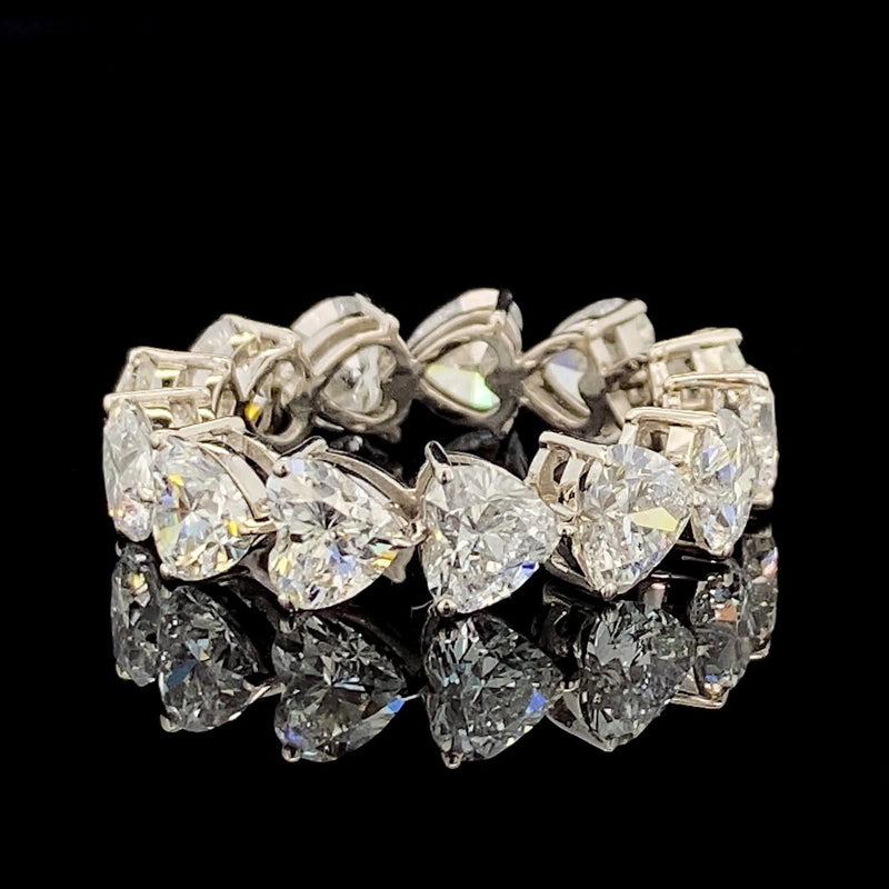 Mirano Jewels TCW 10.00 CT Heart Shape Lab Diamond Ring in 14K Gold