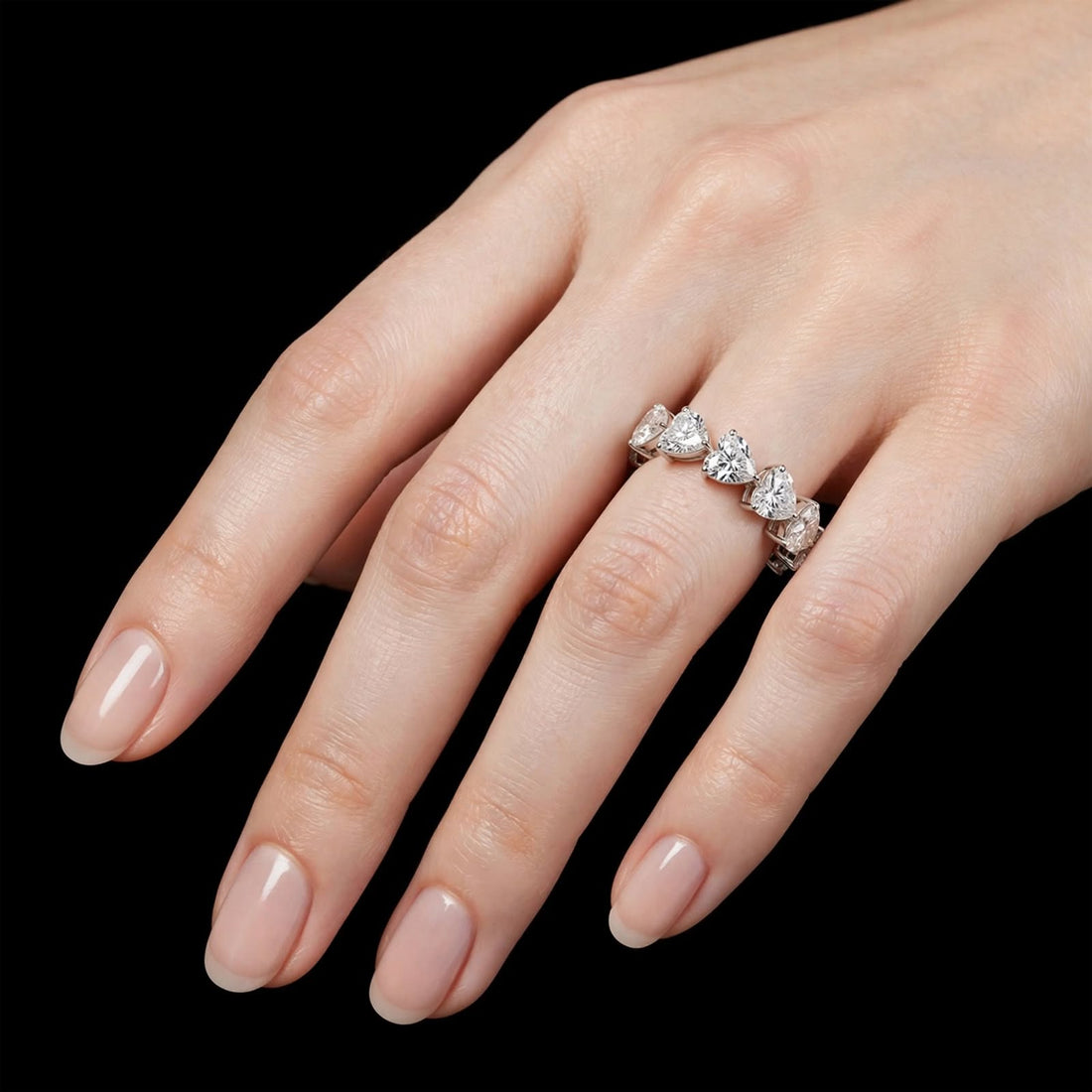 Mirano Jewels TCW 10.00 CT Heart Shape Lab Diamond Ring in 14K Gold