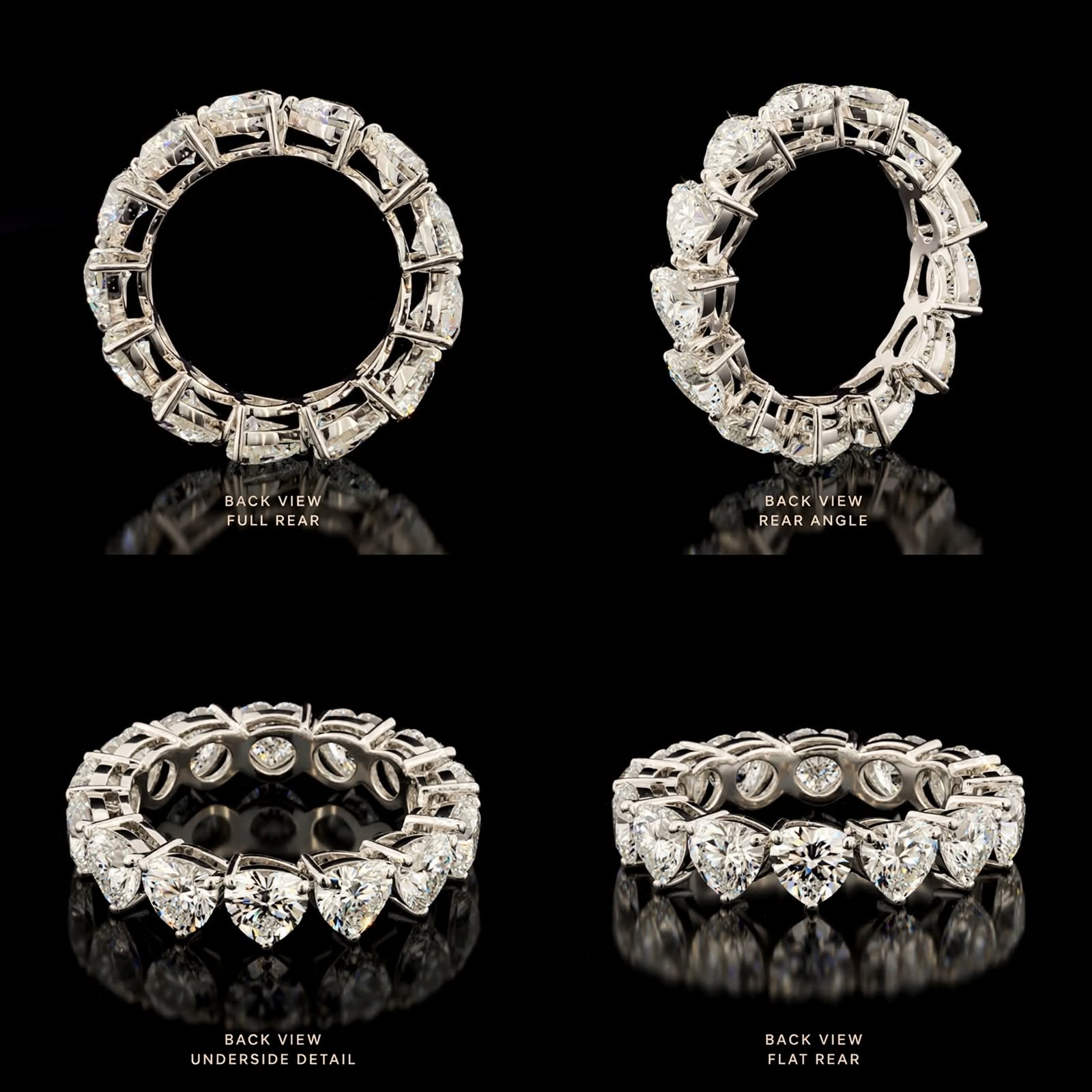 Mirano Jewels TCW 10.00 CT Heart Shape Lab Diamond Ring in 14K Gold