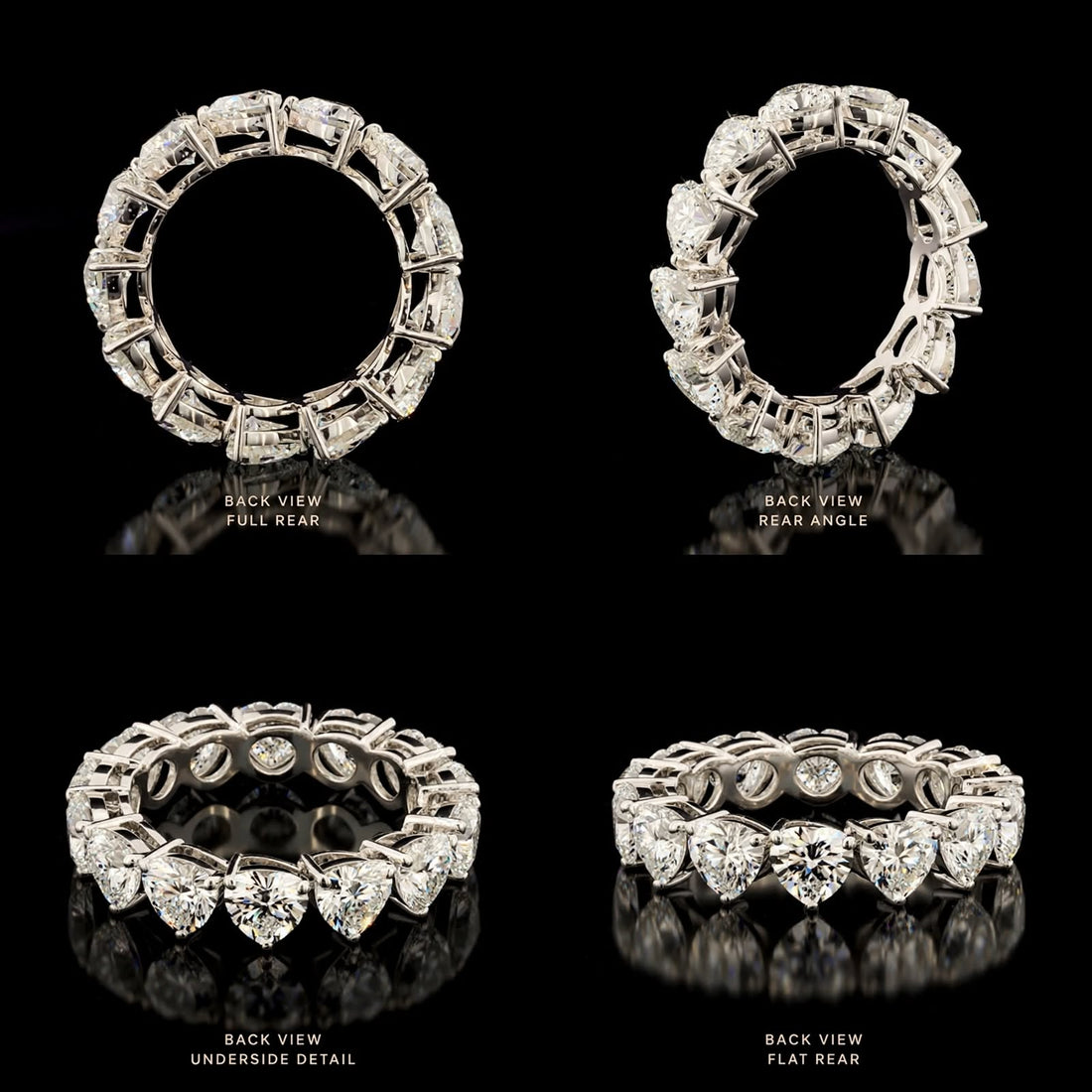 Mirano Jewels TCW 10.00 CT Heart Shape Lab Diamond Ring in 14K Gold