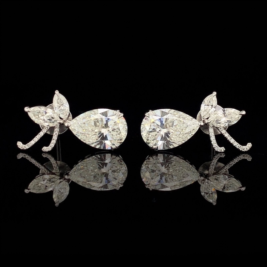 Mirano Jewels TCW 19.77 Carat DEF VVS-VS Lab Grown Diamond Drop Earrings in 14K Gold
