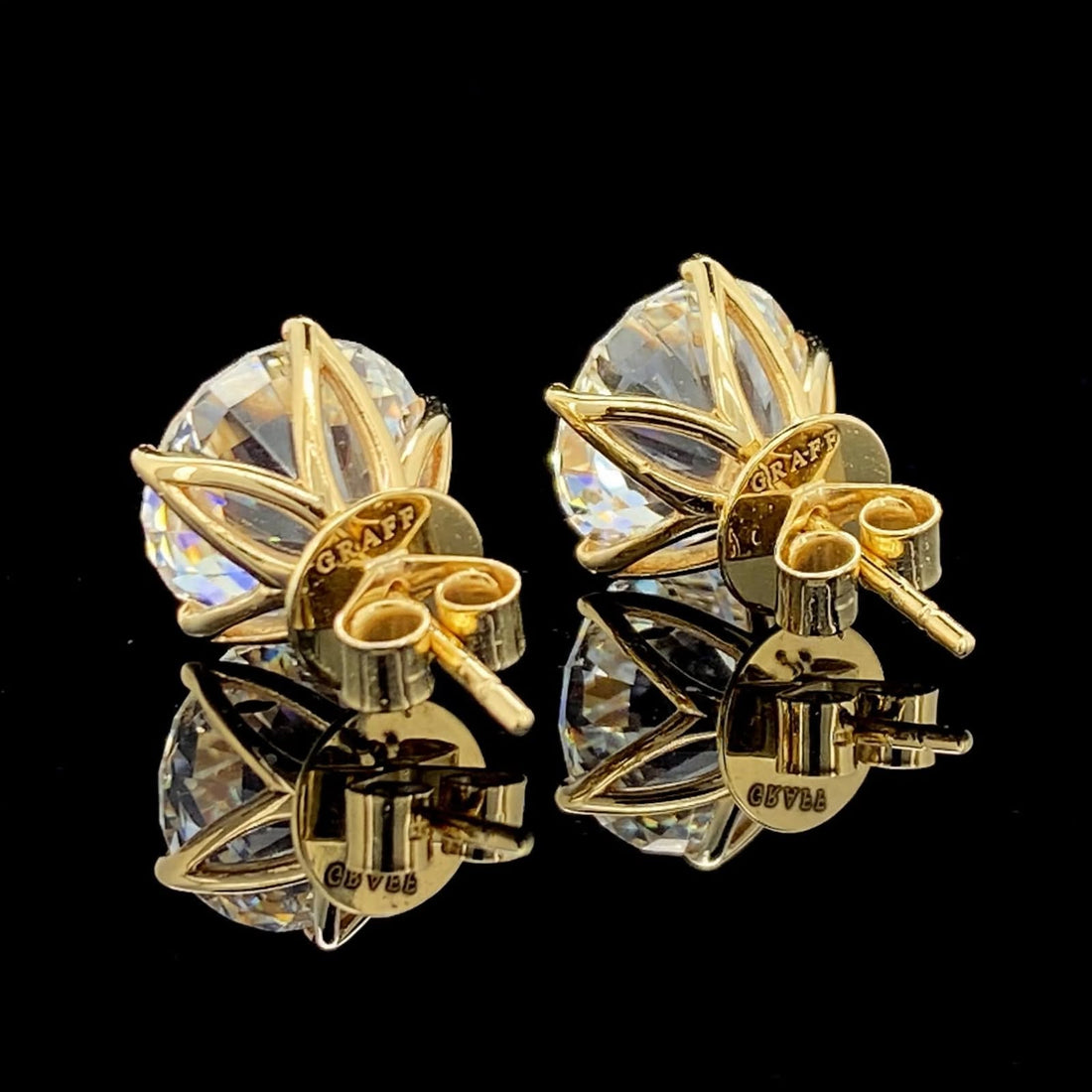 Mirano Jewels 3CT Each D VS1  Lab Grown Diamond Stud Earrings in 18K Gold IGI Certified