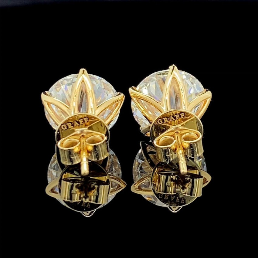 Mirano Jewels 3CT Each D VS1  Lab Grown Diamond Stud Earrings in 18K Gold IGI Certified