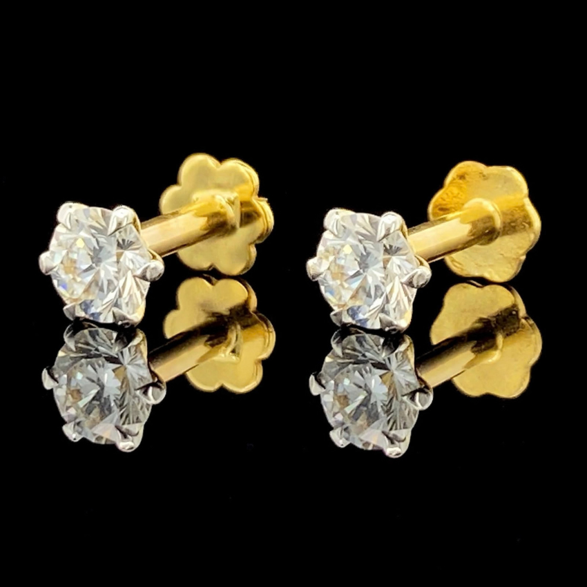 Mirano Jewels TCW 1.00CT Lab Grown Diamond Stud Earrings D VS1 Clarity 0.50CT Each in 18K Gold