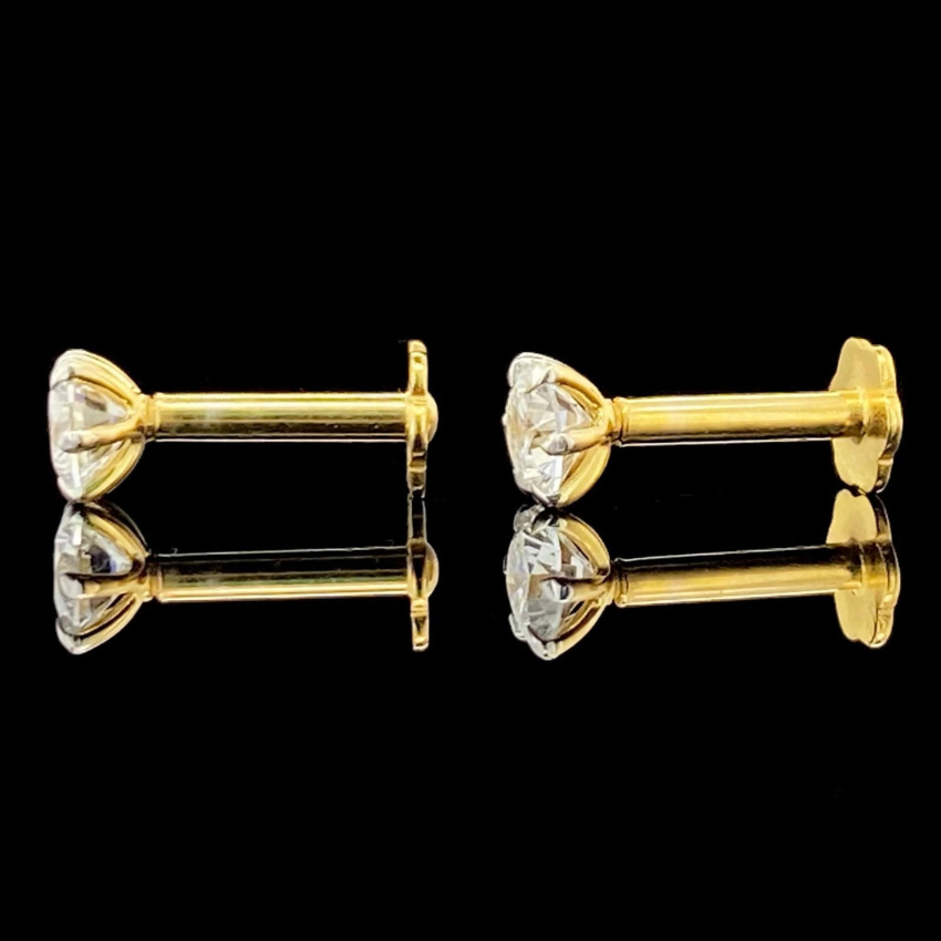 Mirano Jewels TCW 1.00CT Lab Grown Diamond Stud Earrings D VS1 Clarity 0.50CT Each in 18K Gold