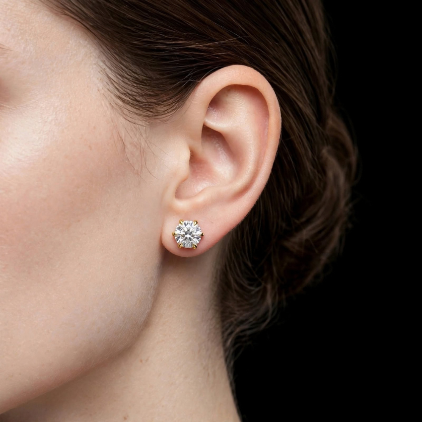 Mirano Jewels TCW 1.00CT Lab Grown Diamond Stud Earrings D VS1 Clarity 0.50CT Each in 18K Gold
