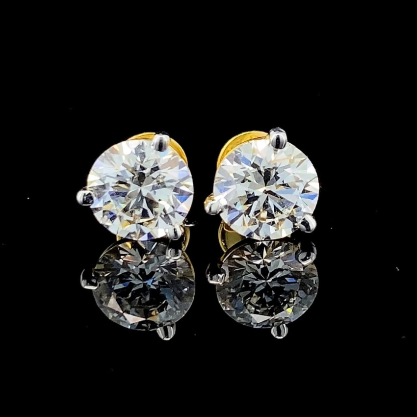 Mirano Jewels D VS1 Lab Diamond Stud Earrings 0.25CT + 0.25CT Each in 18K Gold IGI Certified