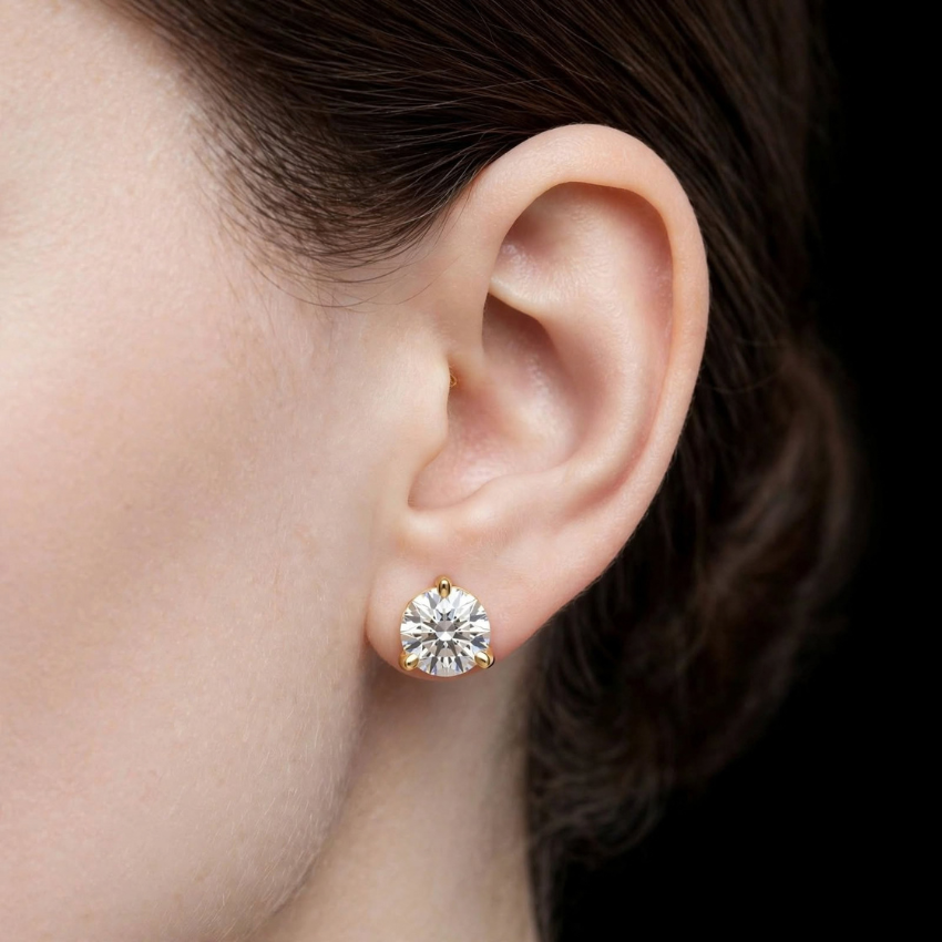 Mirano Jewels D VS1 Lab Diamond Stud Earrings 0.25CT + 0.25CT Each in 18K Gold IGI Certified