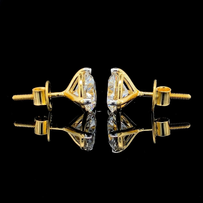 Mirano Jewels D VS1 Lab Diamond Stud Earrings 0.25CT + 0.25CT Each in 18K Gold IGI Certified