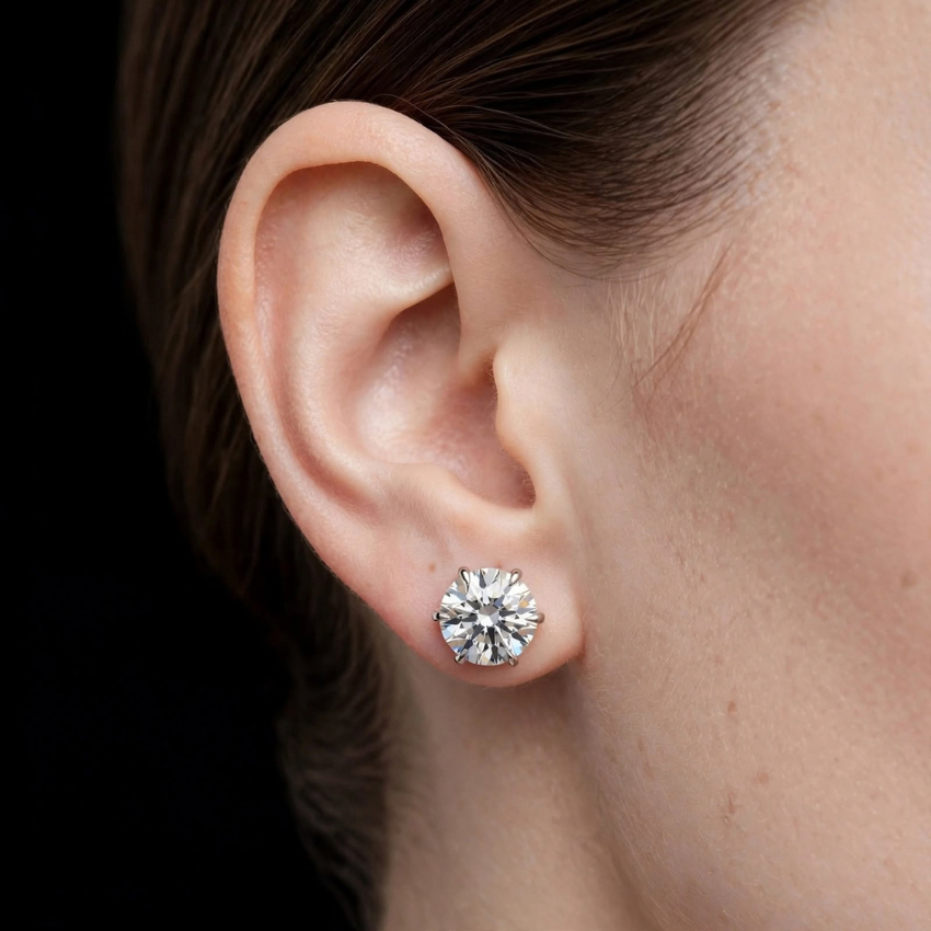 Mirano Jewels 0.25CT+0.25CT Each D VS1 Lab Grown Diamond Stud Earrings in 18K Gold IGI Certified