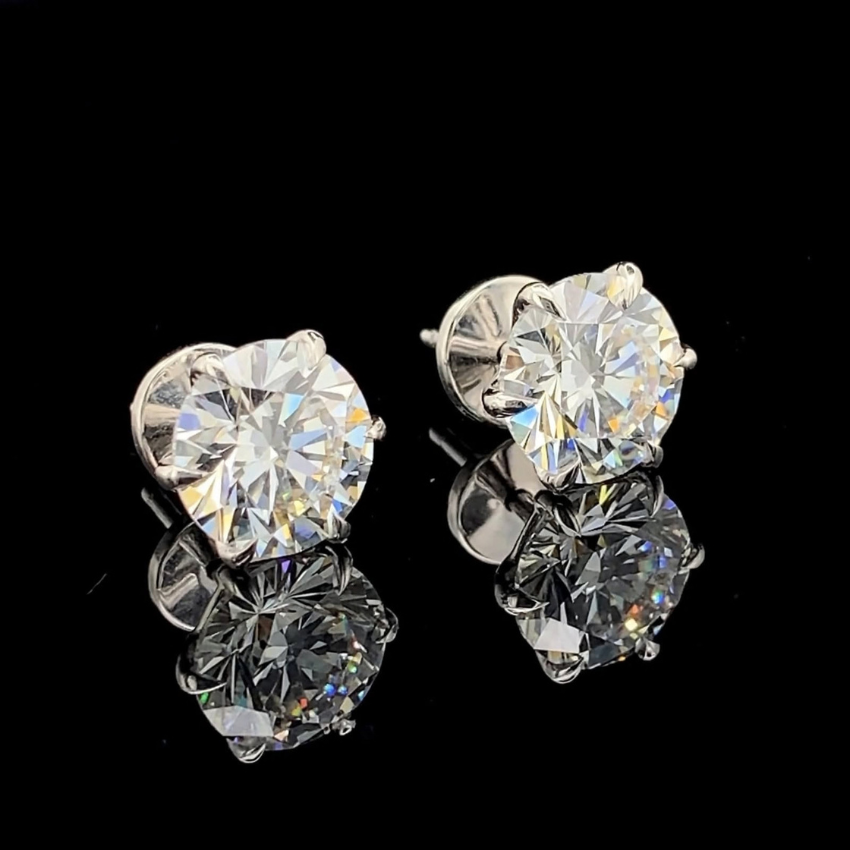 Mirano Jewels 0.25CT+0.25CT Each D VS1 Lab Grown Diamond Stud Earrings in 18K Gold IGI Certified