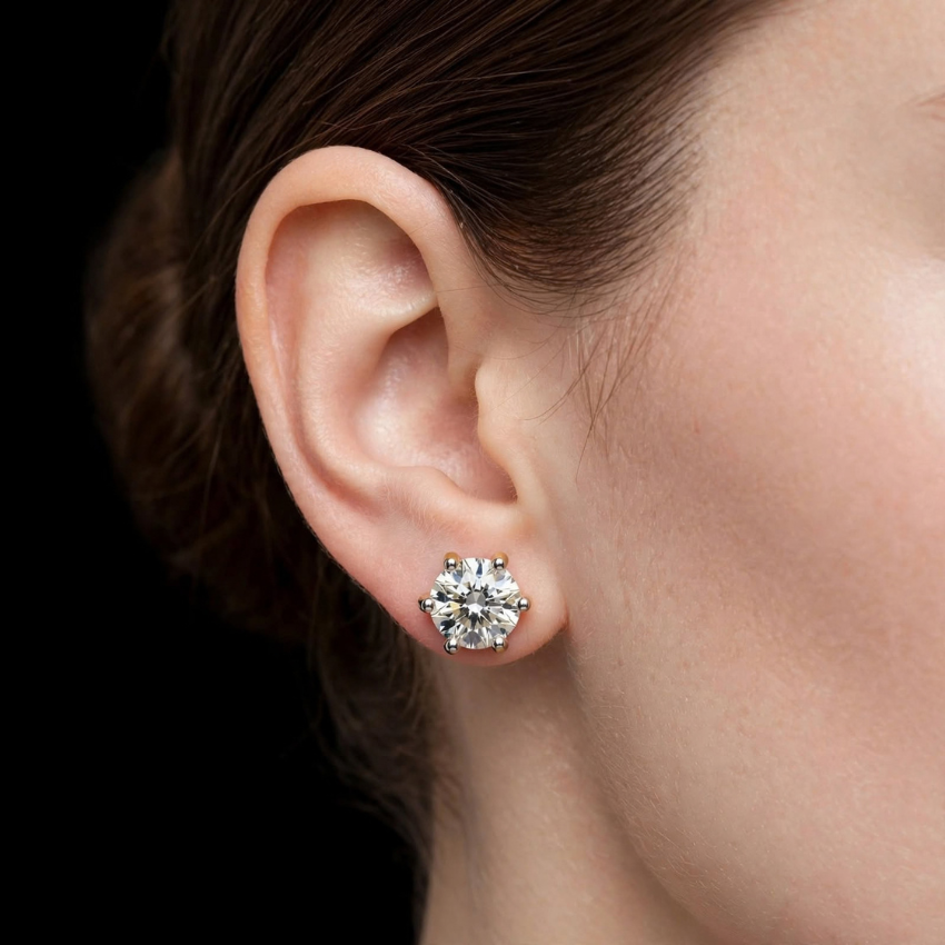 Mirano Jewels D Color VS1 Clarity 0.50CT Each Lab Grown Diamond Stud Earrings in 18K Gold IGI Certified