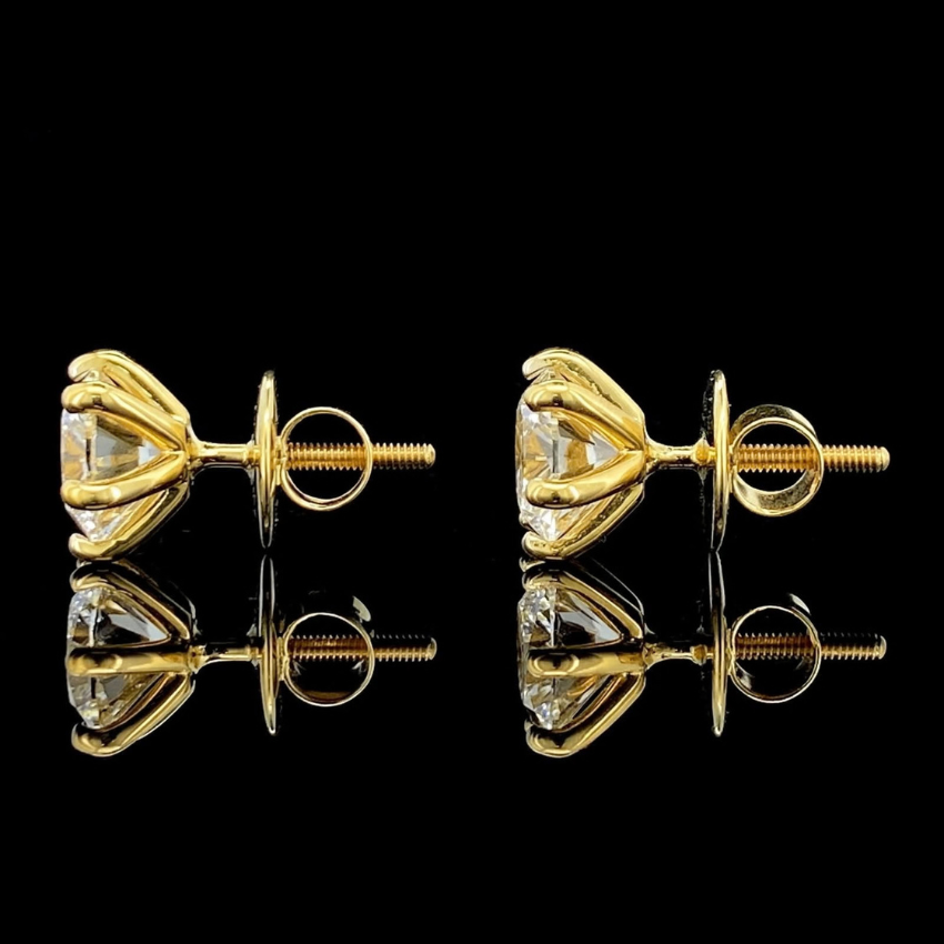 Mirano Jewels D Color VS1 Clarity 0.50CT Each Lab Grown Diamond Stud Earrings in 18K Gold IGI Certified