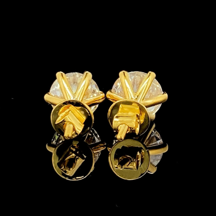 Mirano Jewels 1CT+ 1CT Each D VS1 Lab Diamond Solitaire Stud Earrings in 18K Gold IGI Certified