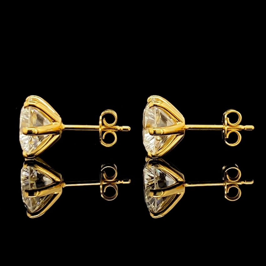 Mirano Jewels 1CT+ 1CT Each D VS1 Lab Diamond Solitaire Stud Earrings in 18K Gold IGI Certified
