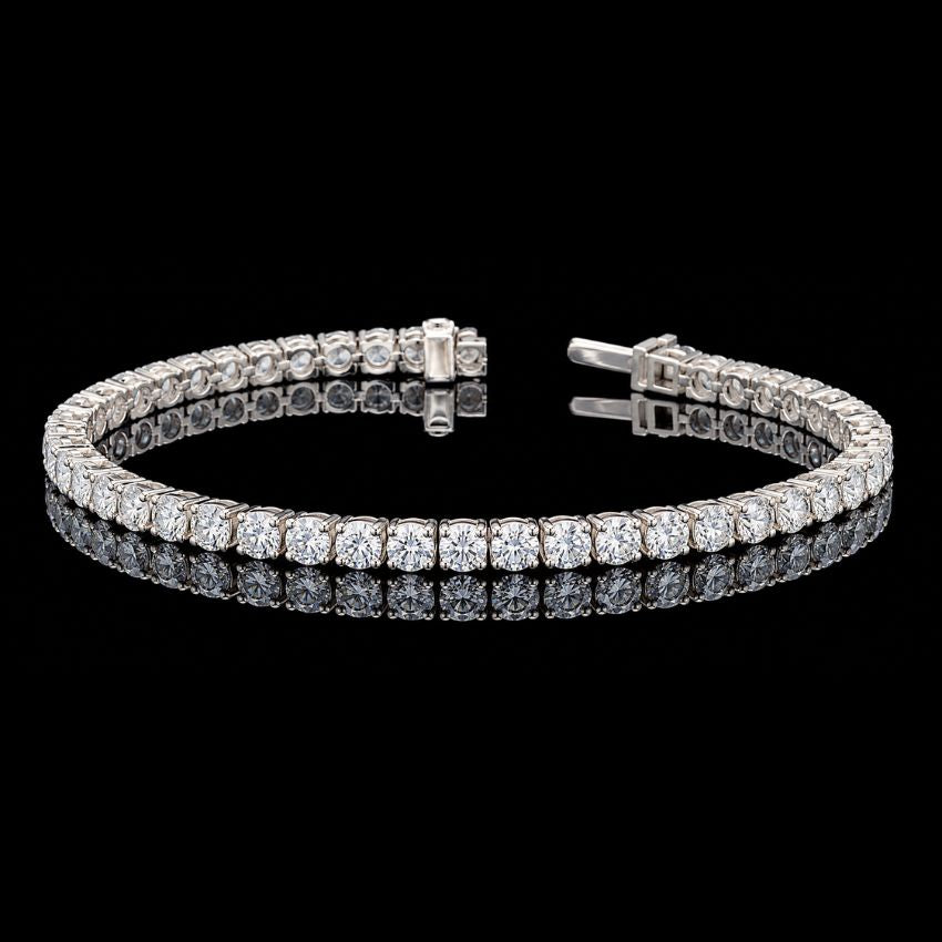Mirano Jewels TCW 25.20ct Lab Created Diamond Tennis Bracelet in 9K Gold