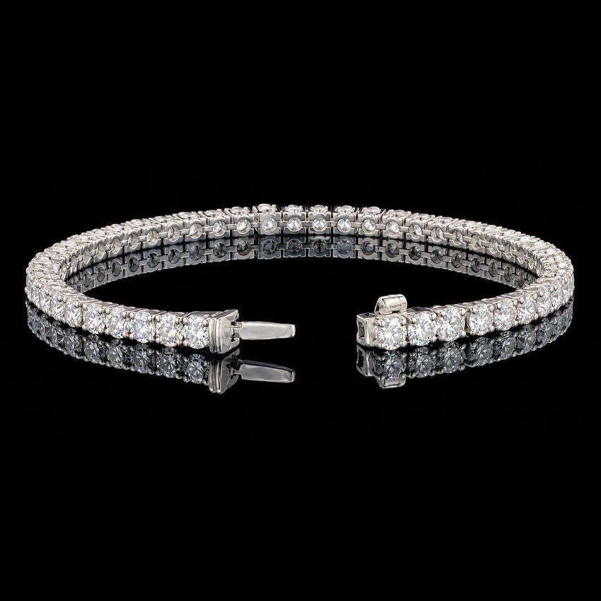 Mirano Jewels TCW 25.20ct Lab Created Diamond Tennis Bracelet in 9K Gold