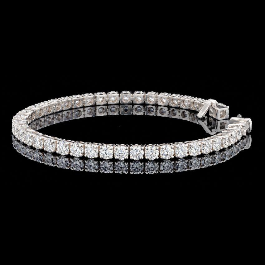 Mirano Jewels TCW 25.20ct Lab Created Diamond Tennis Bracelet in 9K Gold