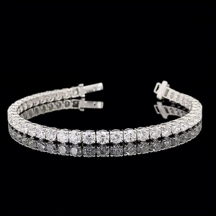Mirano Jewels TCW 28.00ct Lab Created Diamond Tennis Bracelet in 9K Gold