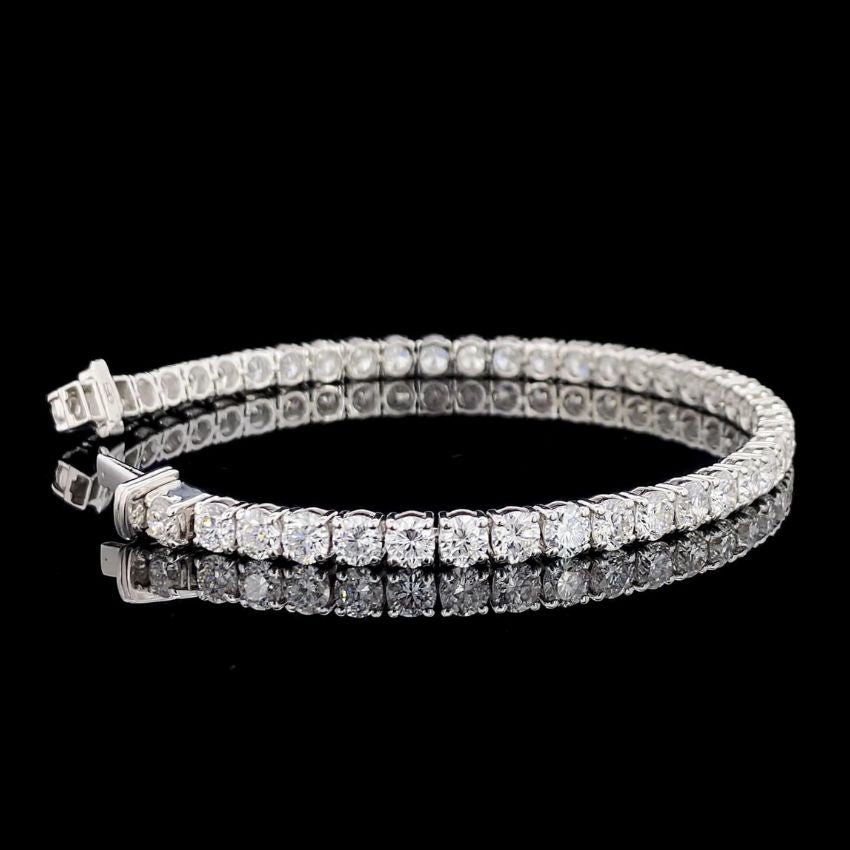 Mirano Jewels TCW 28.00ct Lab Created Diamond Tennis Bracelet in 9K Gold