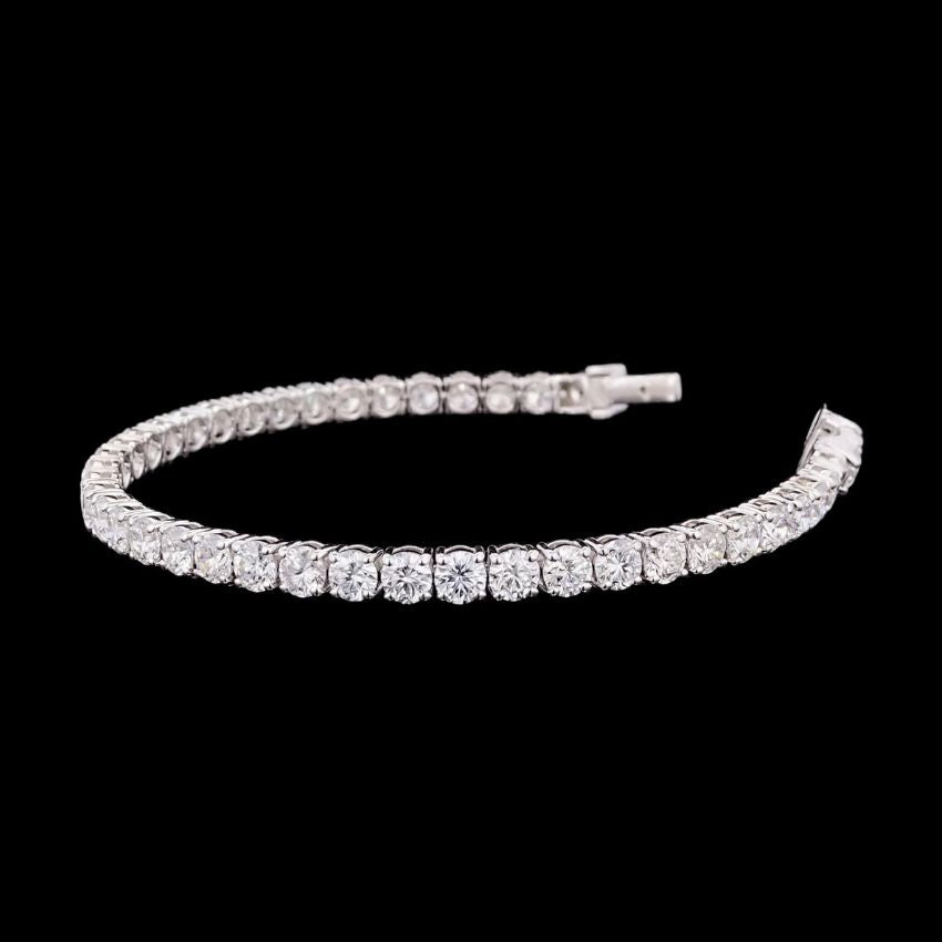 Mirano Jewels TCW 28.00ct Lab Created Diamond Tennis Bracelet in 9K Gold