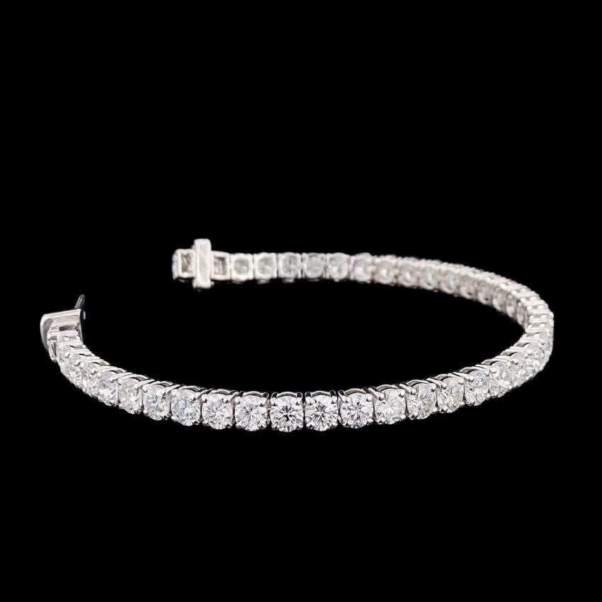 Mirano Jewels TCW 28.00ct Lab Created Diamond Tennis Bracelet in 9K Gold