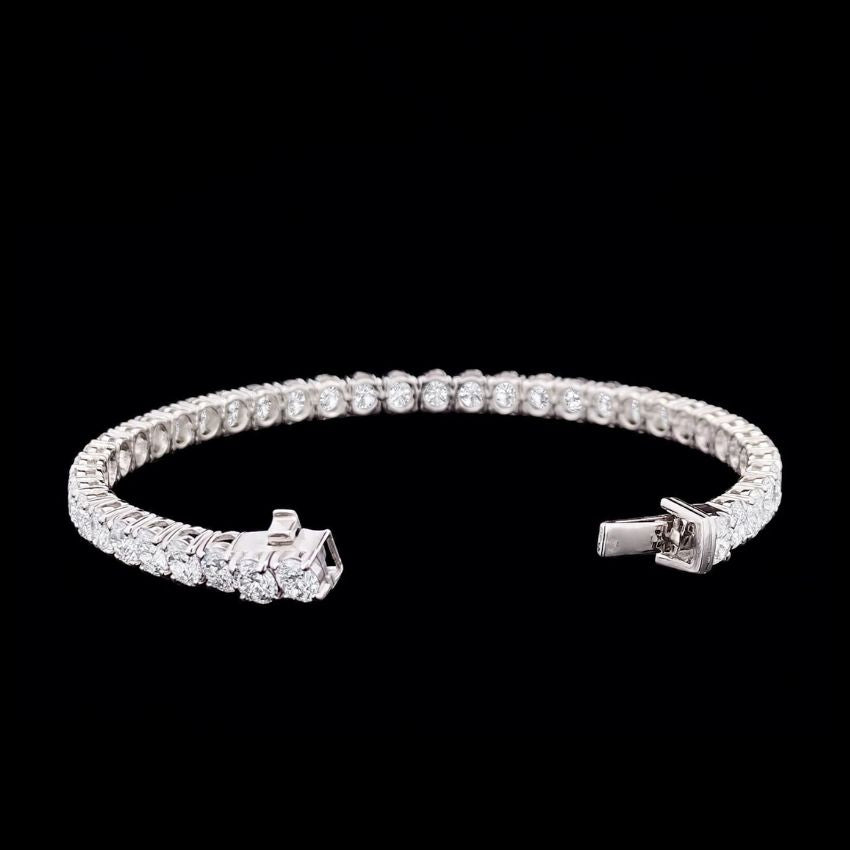Mirano Jewels TCW 28.00ct Lab Created Diamond Tennis Bracelet in 9K Gold