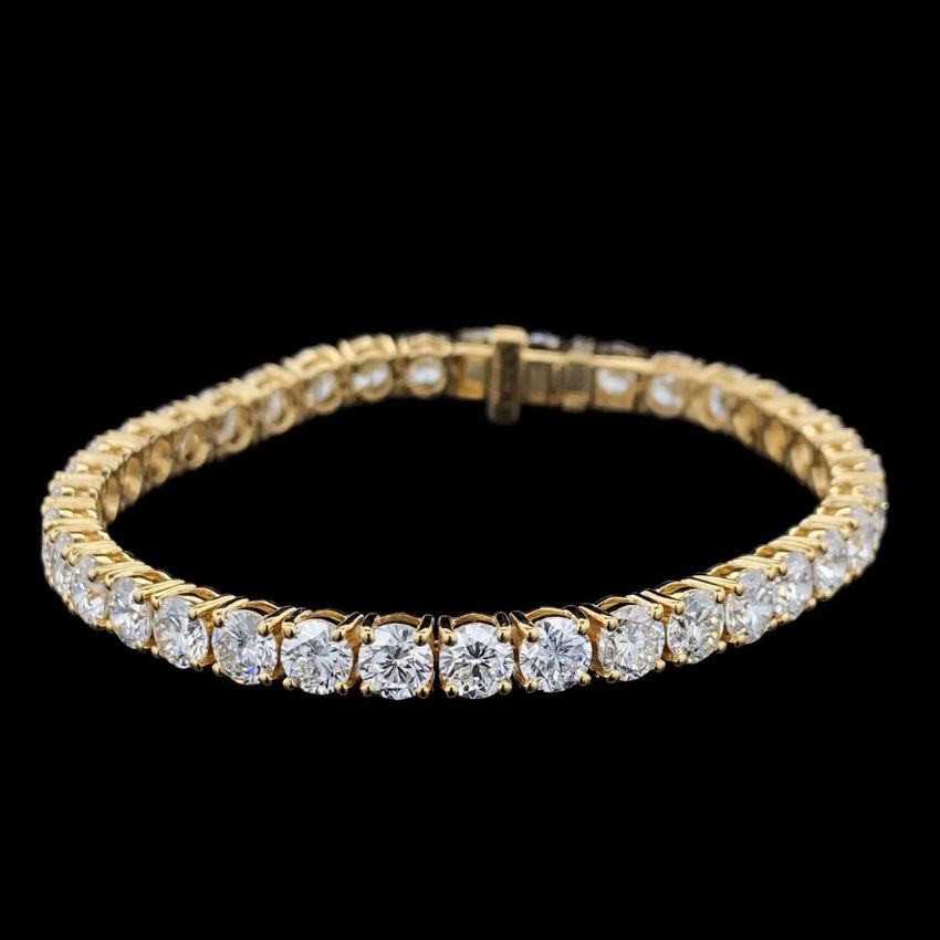 Mirano Jewels TCW 8.00 Carat Brilliant Lab Diamond Tennis Bracelet in 18K Gold