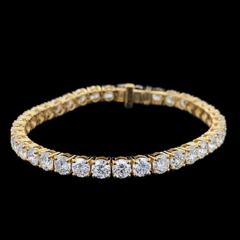 Mirano Jewels TCW 8.00 Carat Brilliant Lab Diamond Tennis Bracelet in 18K Gold