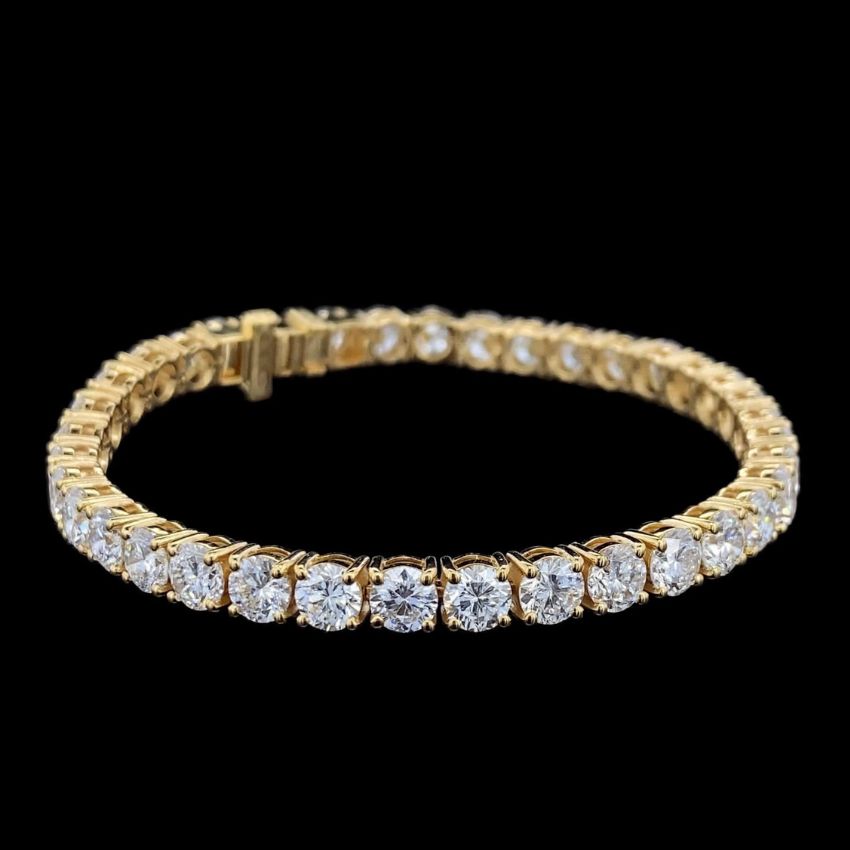 Mirano Jewels TCW 8.00 Carat Brilliant Lab Diamond Tennis Bracelet in 18K Gold