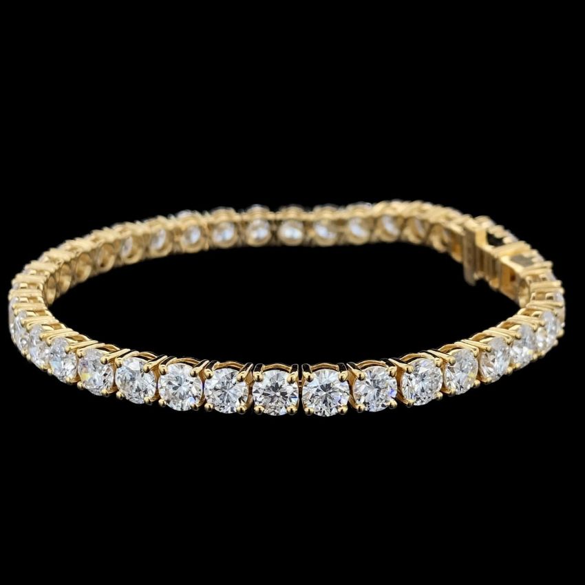 Mirano Jewels TCW 8.00 Carat Brilliant Lab Diamond Tennis Bracelet in 18K Gold